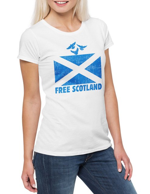 Urban Backwoods Print-Shirt Free Scotland Damen T-Shirt Battle Schlacht Ban günstig online kaufen