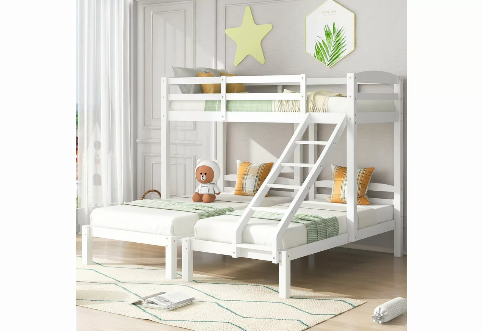 Rustrky Etagenbett Kinderbett Jugendbett Einzelbett Holzbett Funktionsbett günstig online kaufen