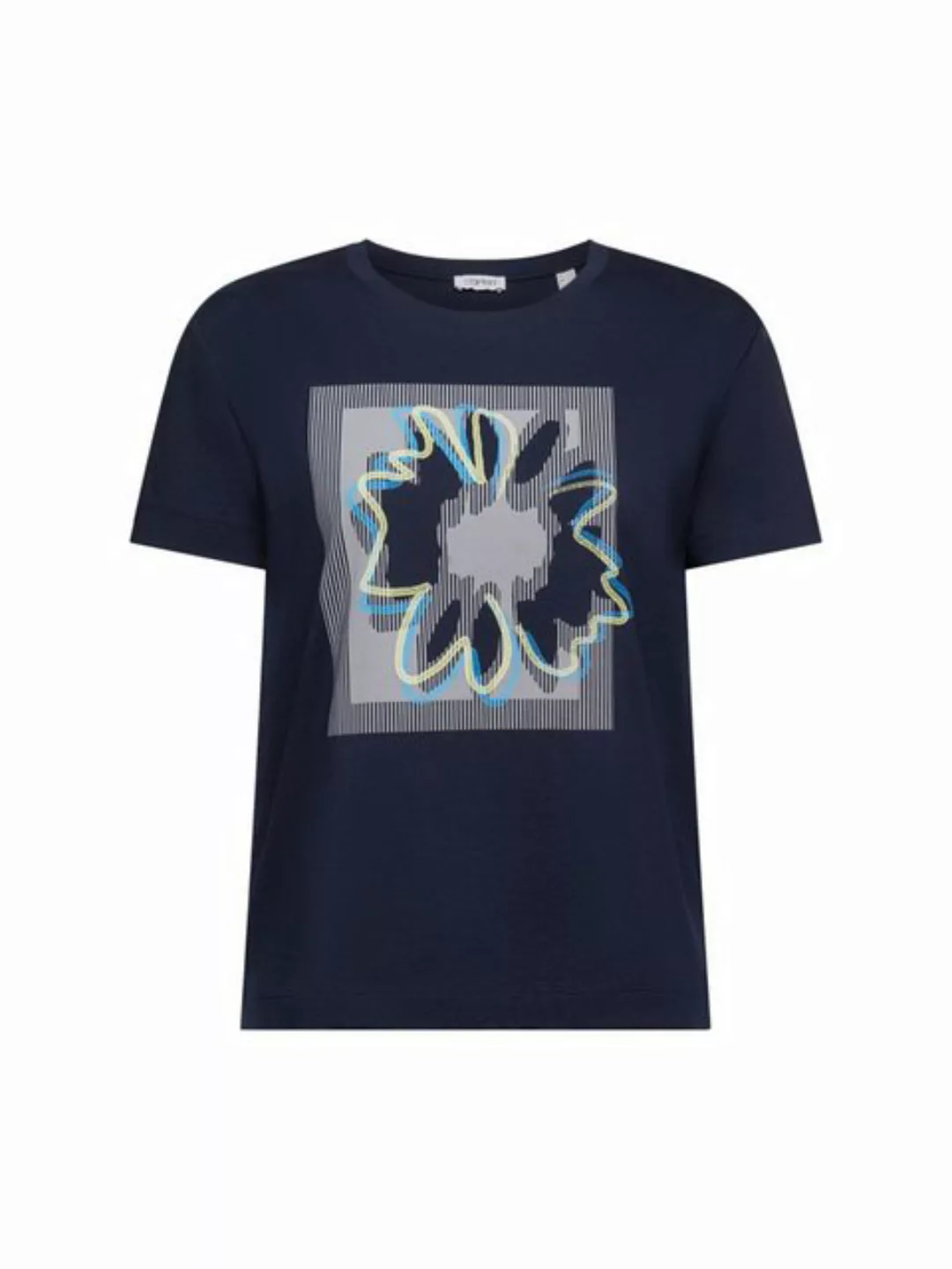 Esprit T-Shirt Jersey-T-Shirt mit Print vorne (1-tlg) günstig online kaufen