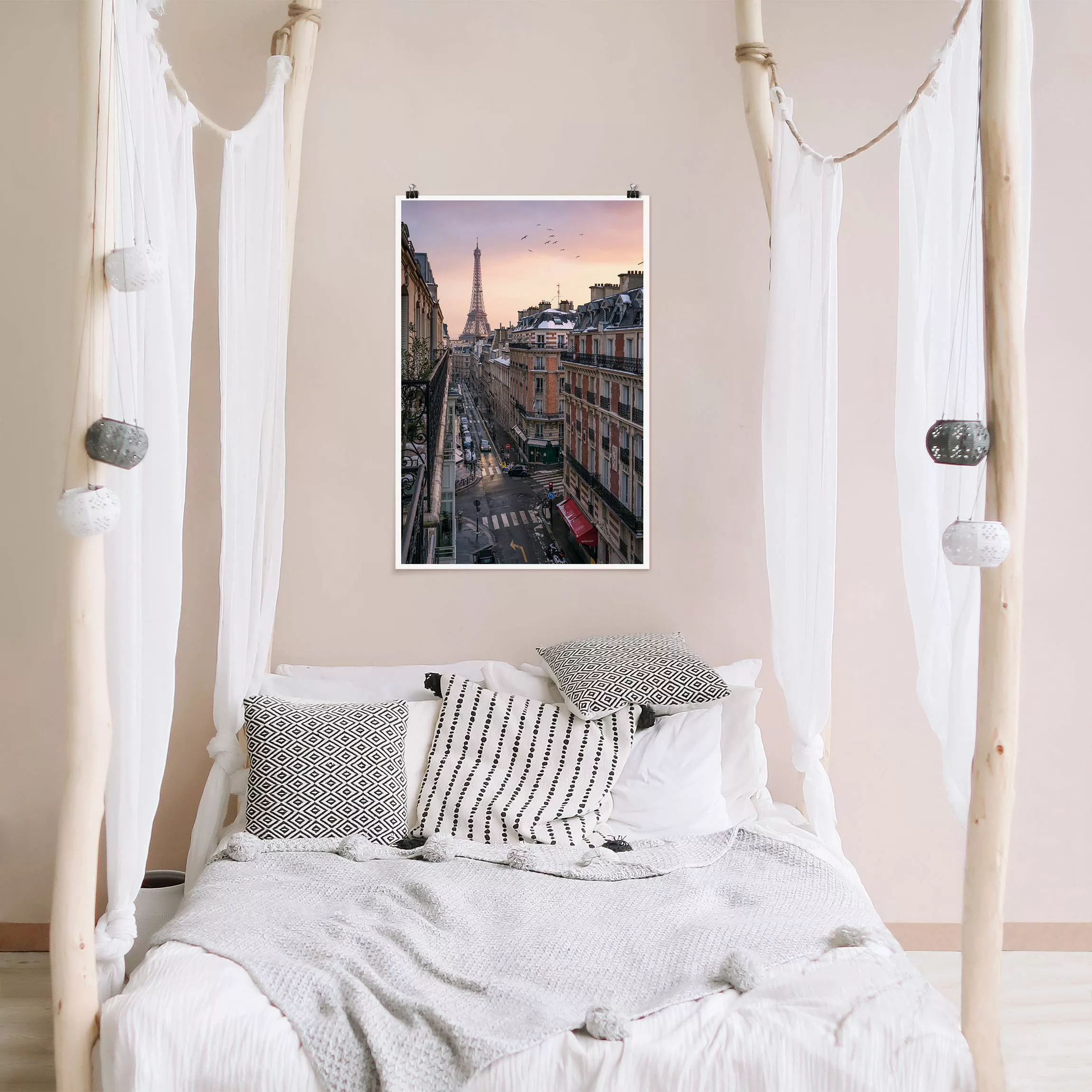 Poster Eiffelturm bei Sonnenuntergang günstig online kaufen