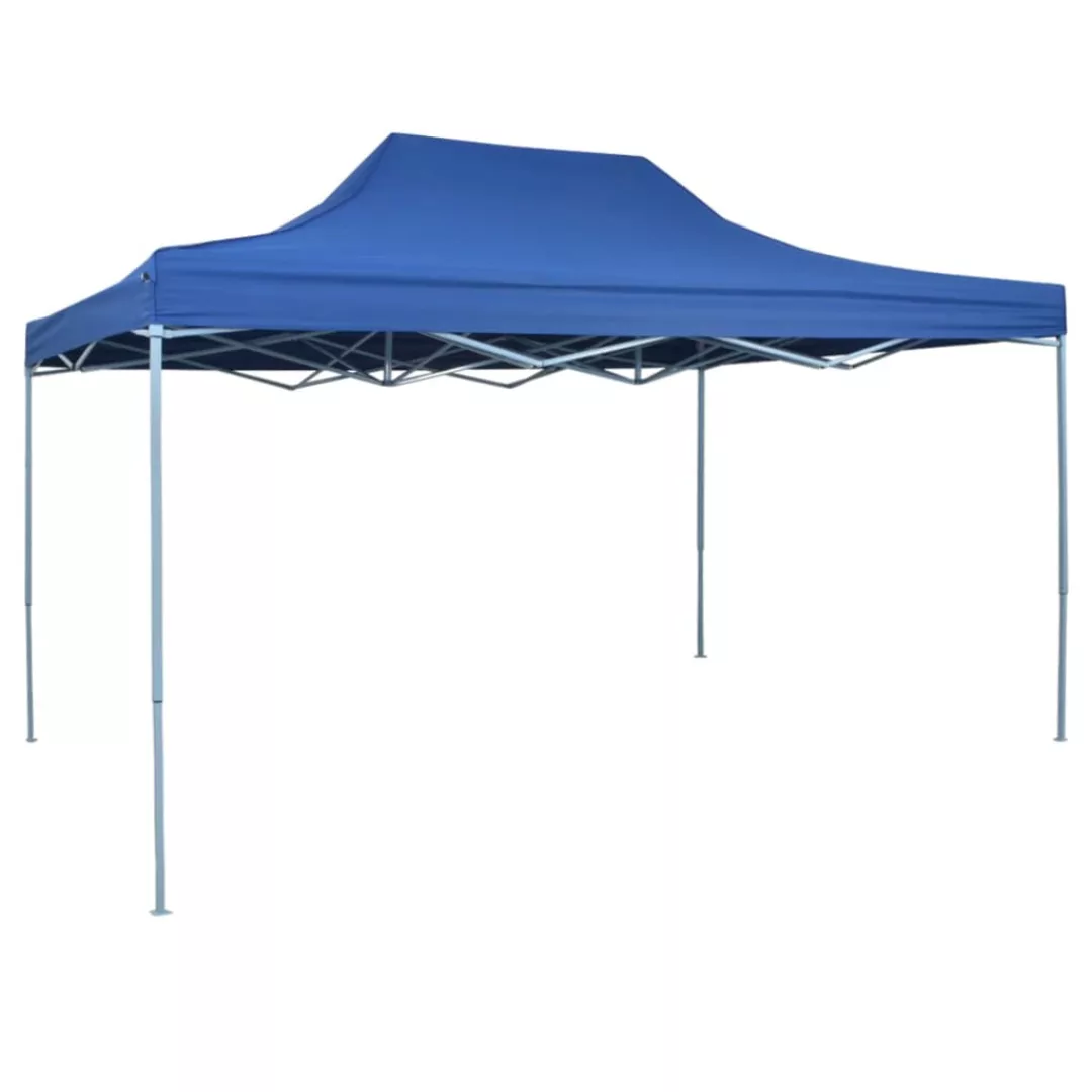 Profi-partyzelt Faltbar 3×4 M Stahl Blau günstig online kaufen