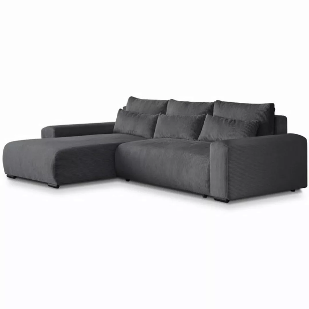 Beautysofa Ecksofa Benny, inkl. Schlaffunktion, Bettkasten, Wellenfedern, s günstig online kaufen