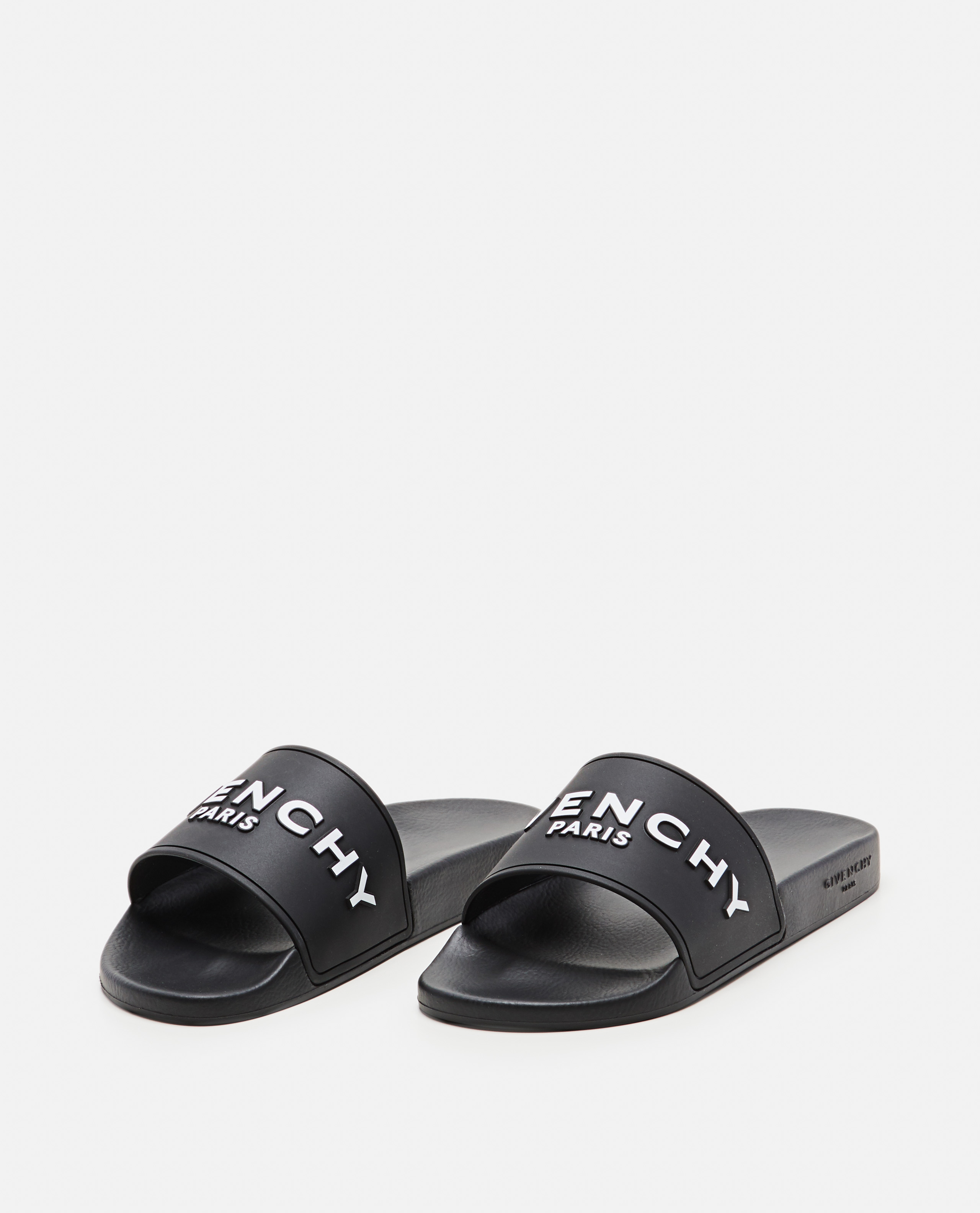 Flat black rubber sandals günstig online kaufen