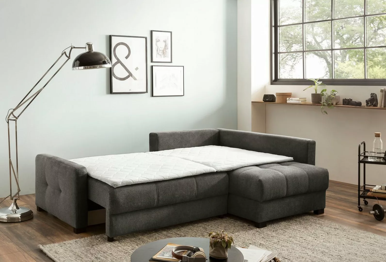 exxpo - sofa fashion Ecksofa "Chester, Boxspring Federkern-Polsterung für s günstig online kaufen