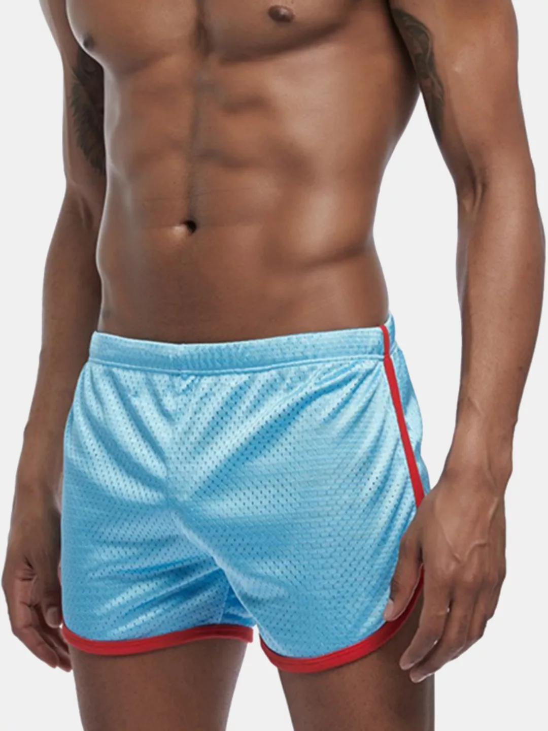 Herren Sport Mesh Shorts Soft Home Unterwäsche Atmungsaktiver Split Hem Pfe günstig online kaufen
