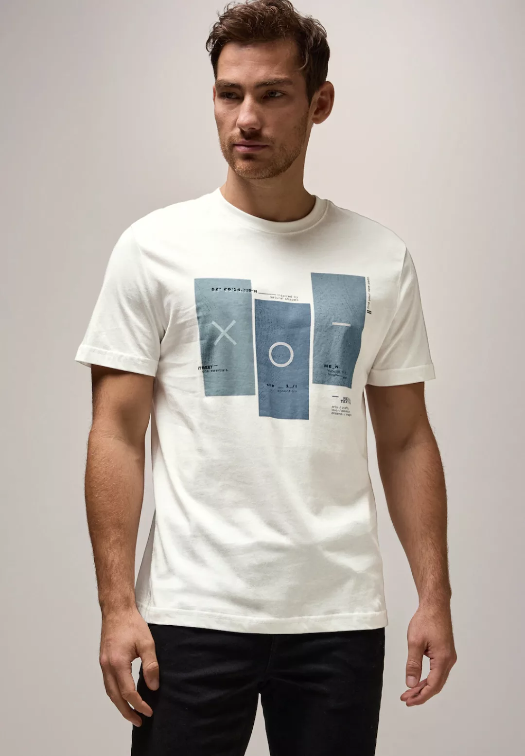 STREET ONE MEN T-Shirt, aus reiner Baumwolle günstig online kaufen