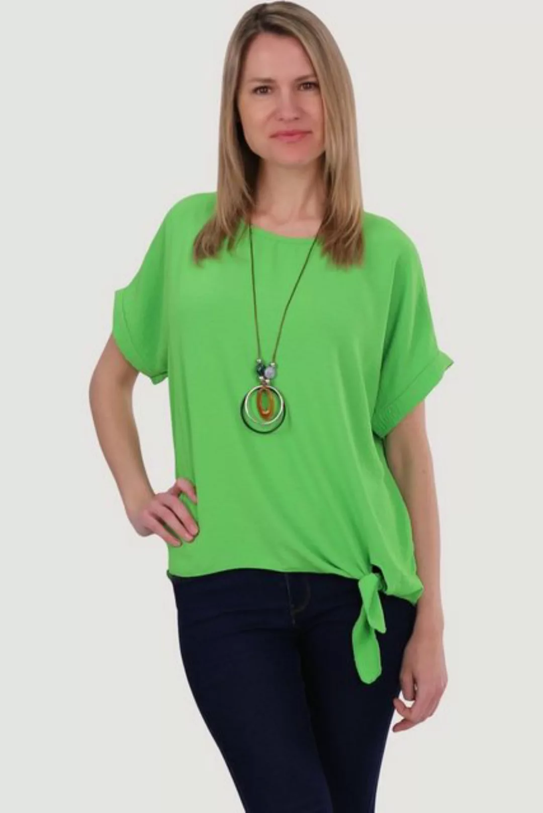 malito more than fashion Blusenshirt 10508 mit Bindeknoten und Kette Einhei günstig online kaufen