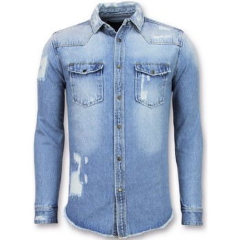 Enos  Hemdbluse Lange Jeans Bluse Denim Shirt günstig online kaufen