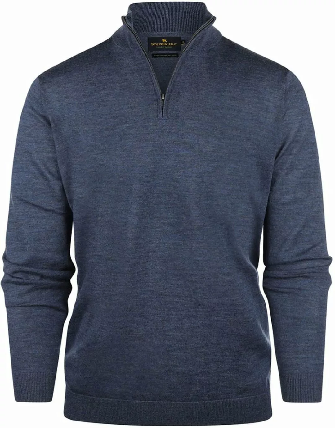 Steppin' Out Half Zip Pullover Merinowolle Indigo Blau - Größe S günstig online kaufen