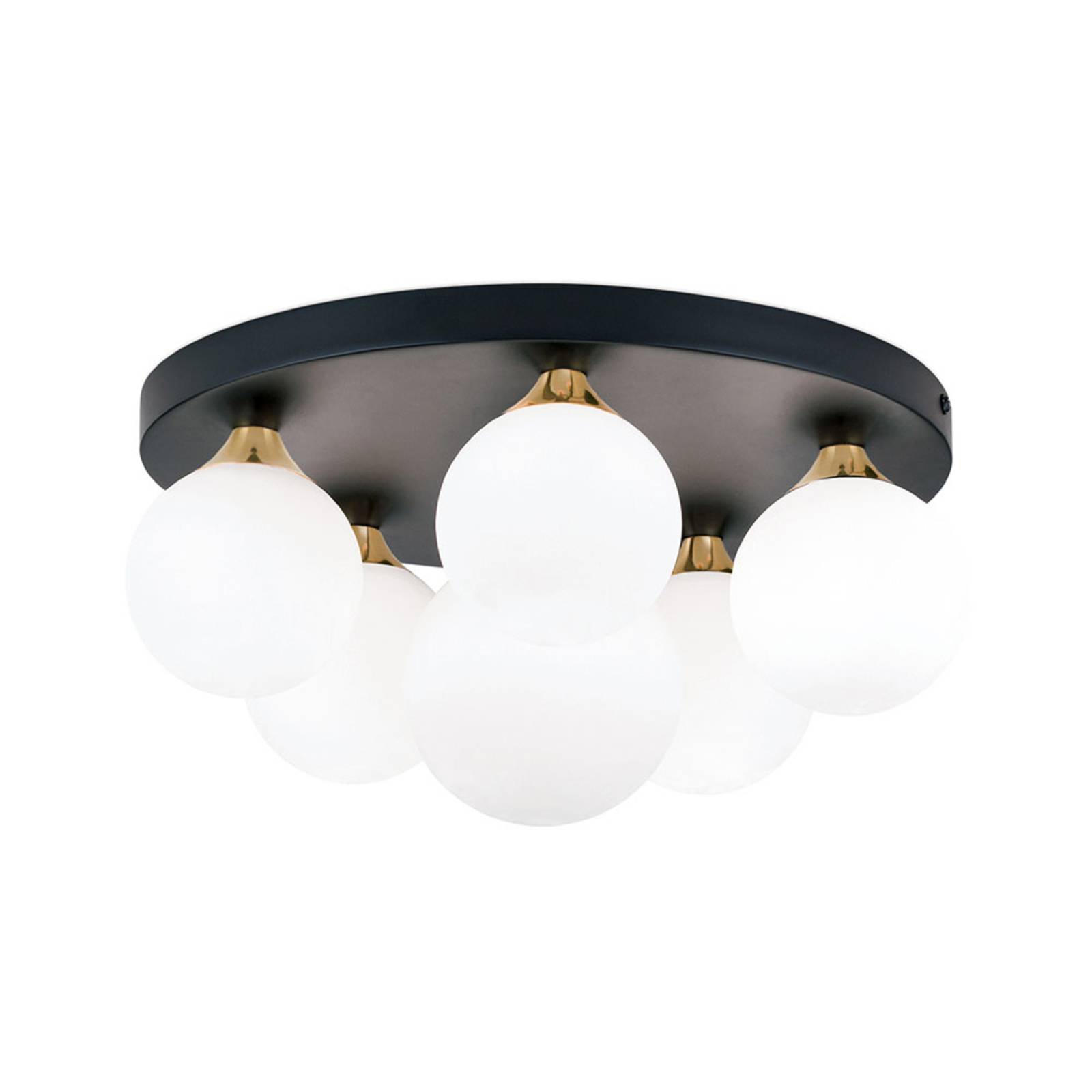Deckenlampe Snowwhite, Baldachin Ø 36 cm, schwarz günstig online kaufen