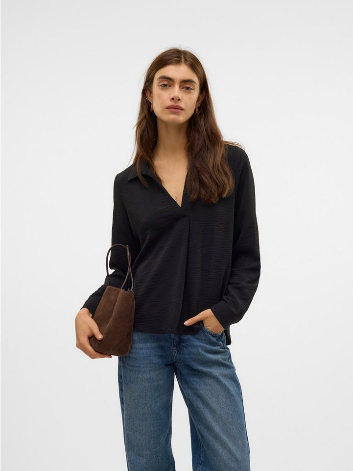 Vero Moda Blusenshirt VMALVA L/S COLLAR TOP WVN GA günstig online kaufen