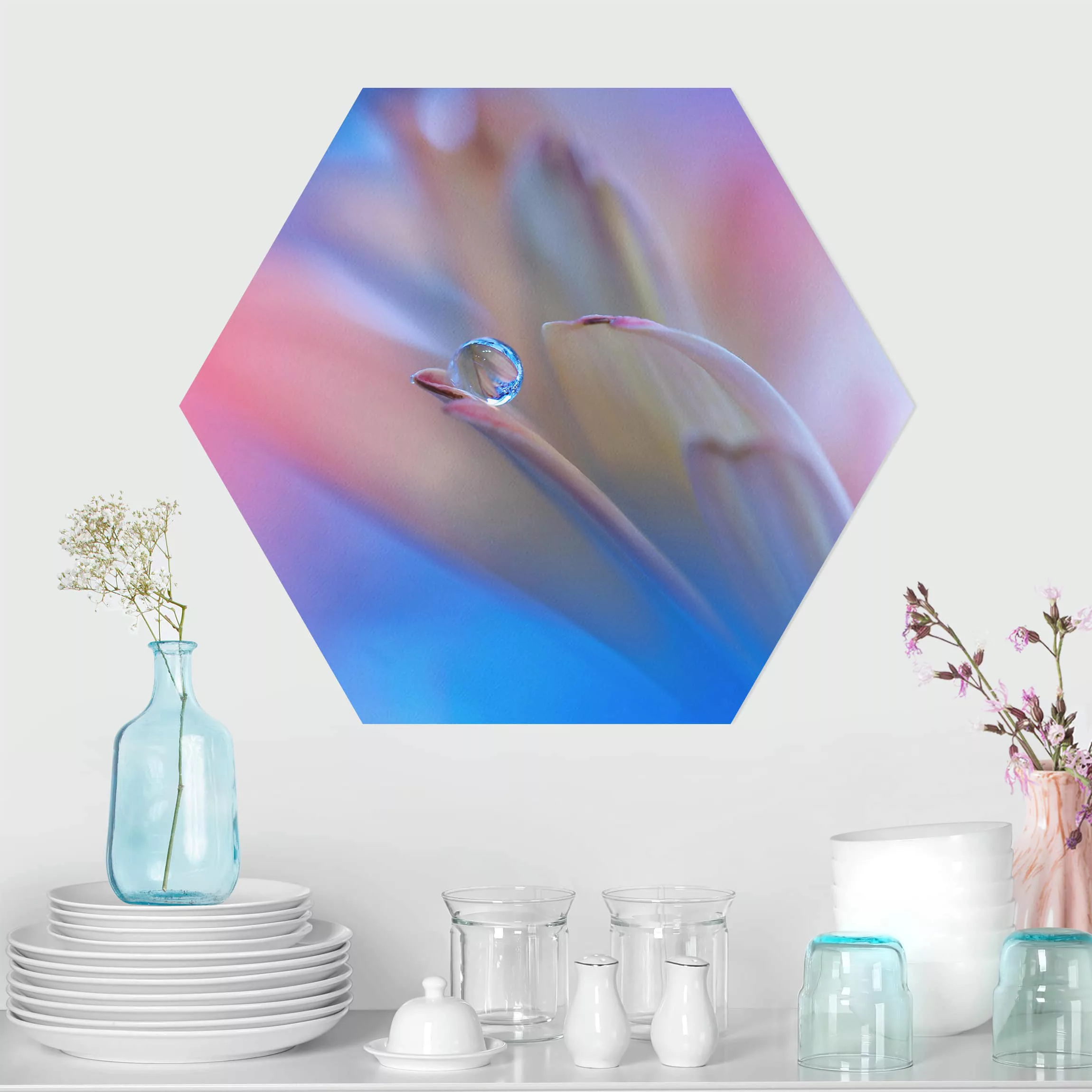 Hexagon-Alu-Dibond Bild Touch Me Softly günstig online kaufen