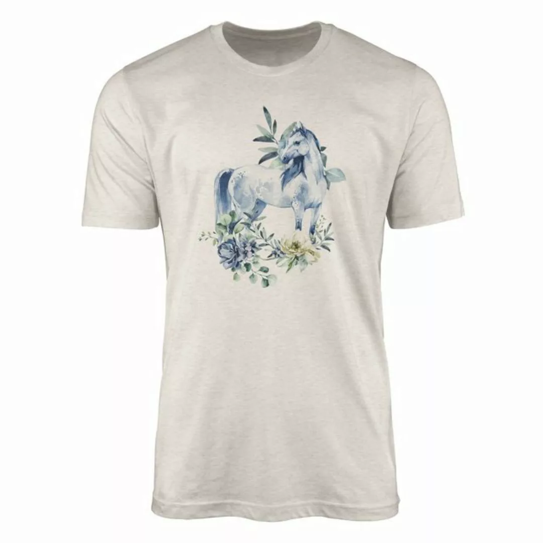 Sinus Art T-Shirt Herren Shirt 100% gekämmte Bio-Baumwolle T-Shirt Aquarell günstig online kaufen