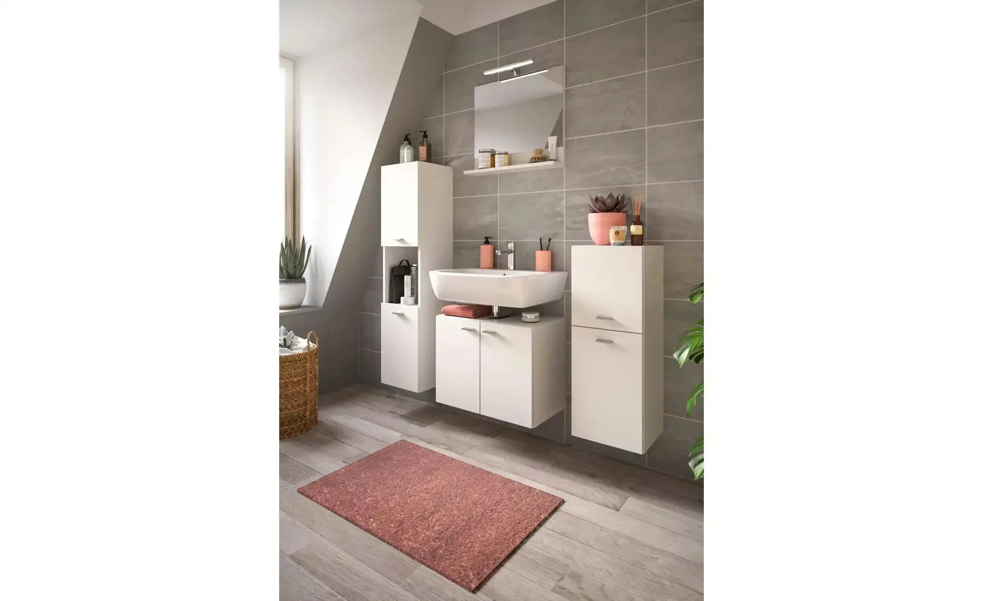 xonox.home Waschbeckenunterschrank in Weiß - 57x44x33cm (BxHxT) günstig online kaufen