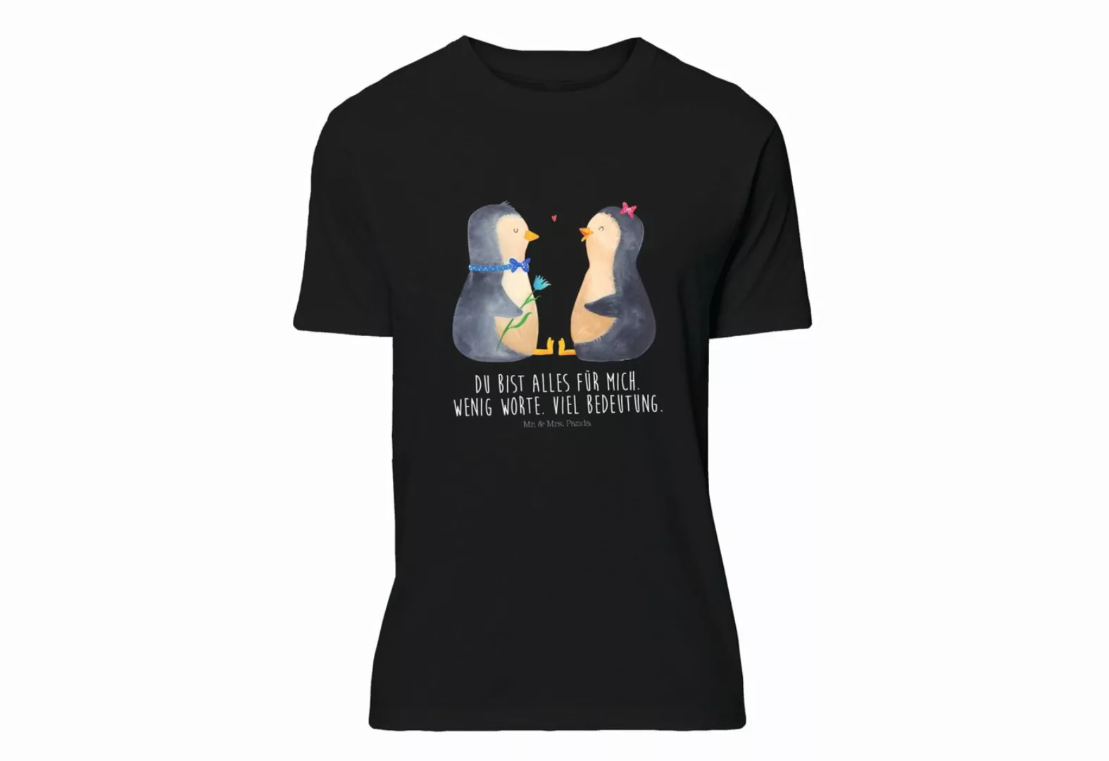 Mr. & Mrs. Panda T-Shirt Pinguin Pärchen - Schwarz - Geschenk, Traumpaar, H günstig online kaufen