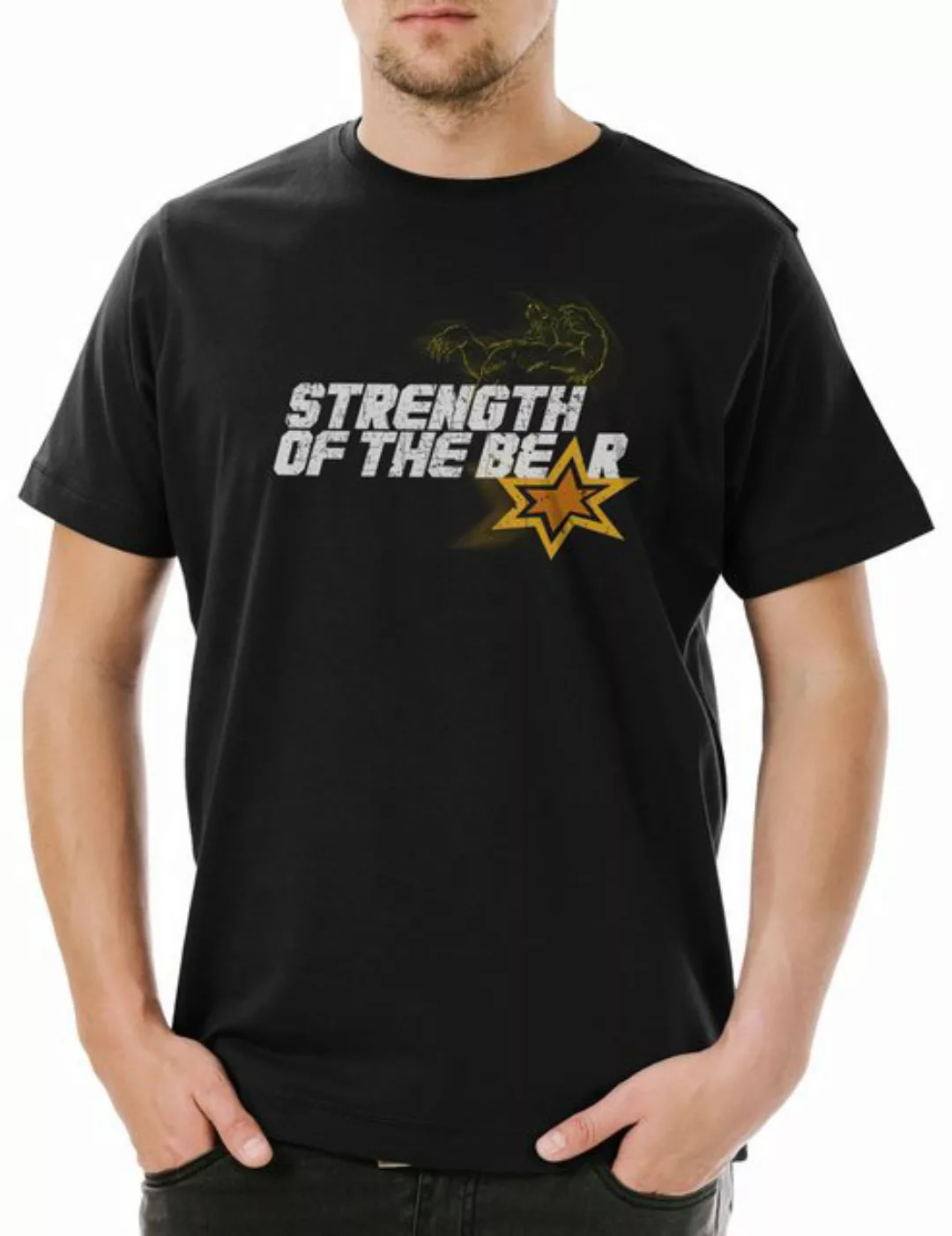 Urban Backwoods Print-Shirt Strength Of The Bear Herren T-Shirt Marshall Se günstig online kaufen