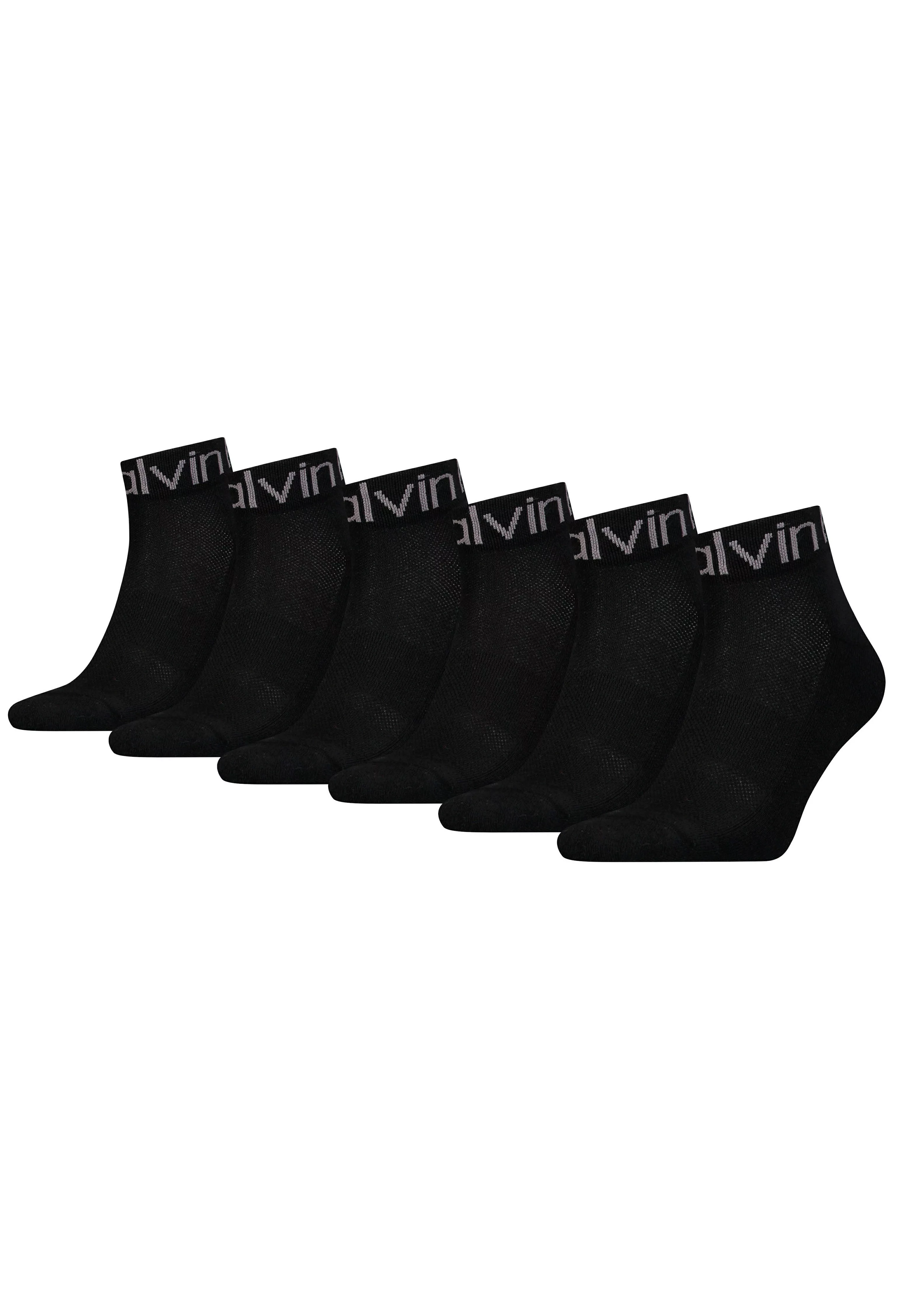 Calvin Klein Kurzsocken, (6er-Pack), mit eingestricktem Namenszug im Bund günstig online kaufen