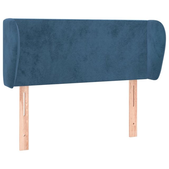 vidaXL Bett, Kopfteil mit Ohren Dunkelblau 83x23x78/88 cm Samt günstig online kaufen