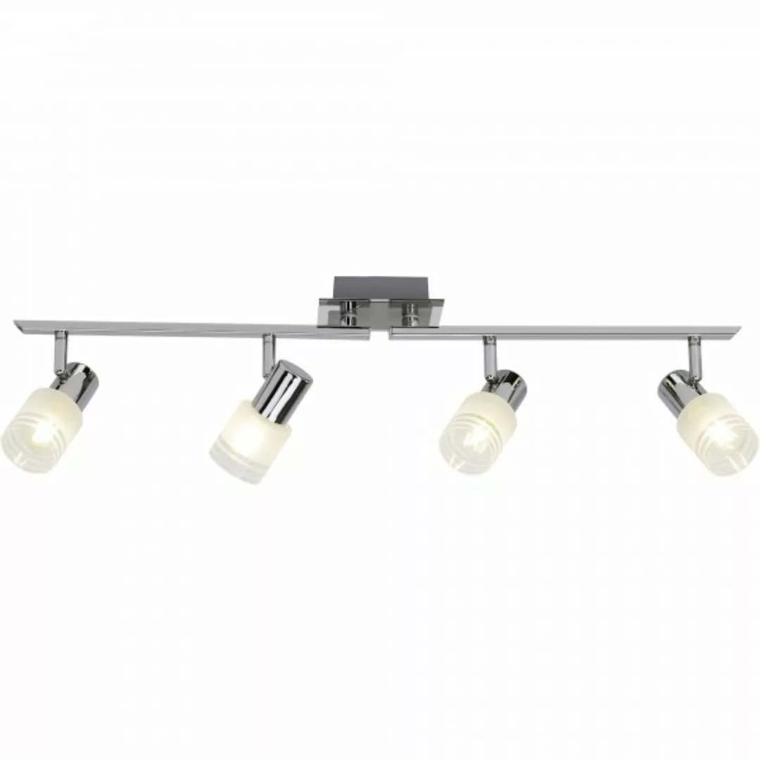 BRILLIANT LEA LED Deckenstrahler 79 cm Metall / Glas Eisen / chrom / weiß 4 günstig online kaufen