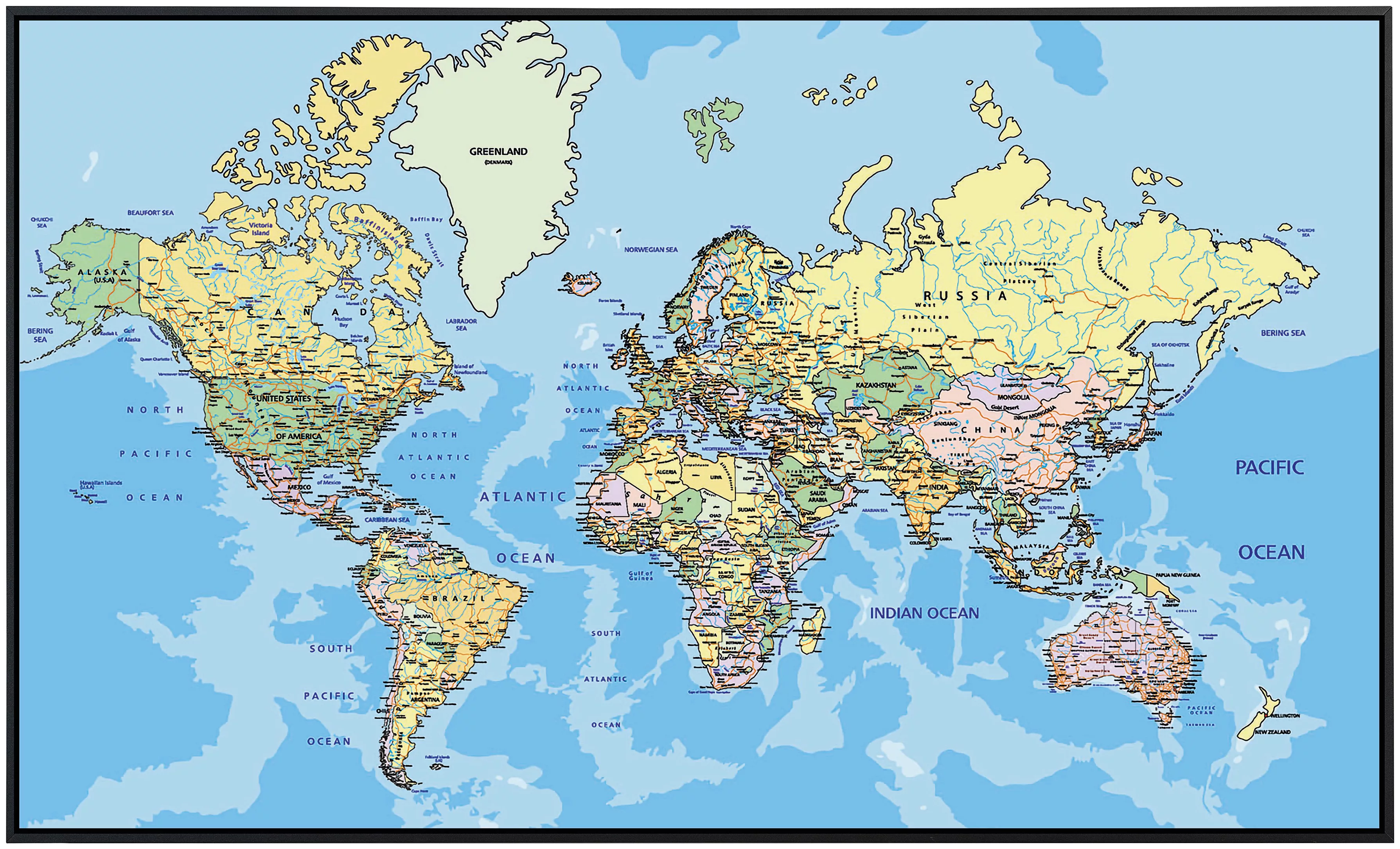Papermoon Infrarotheizung »Weltkarte«, sehr angenehme Strahlungswärme günstig online kaufen