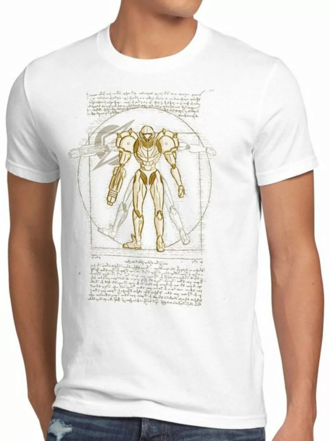 style3 Print-Shirt Herren T-Shirt Vitruvianische Samus Return metroid nerd günstig online kaufen