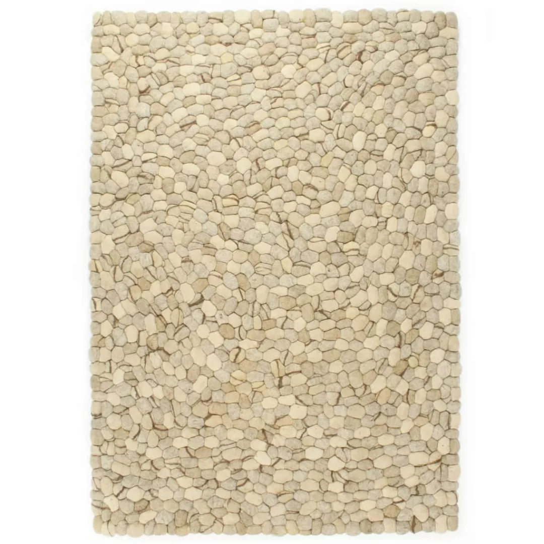 Teppich Wollfilz Kiesel 160×230cm Beige/grau/braun/schokolade günstig online kaufen