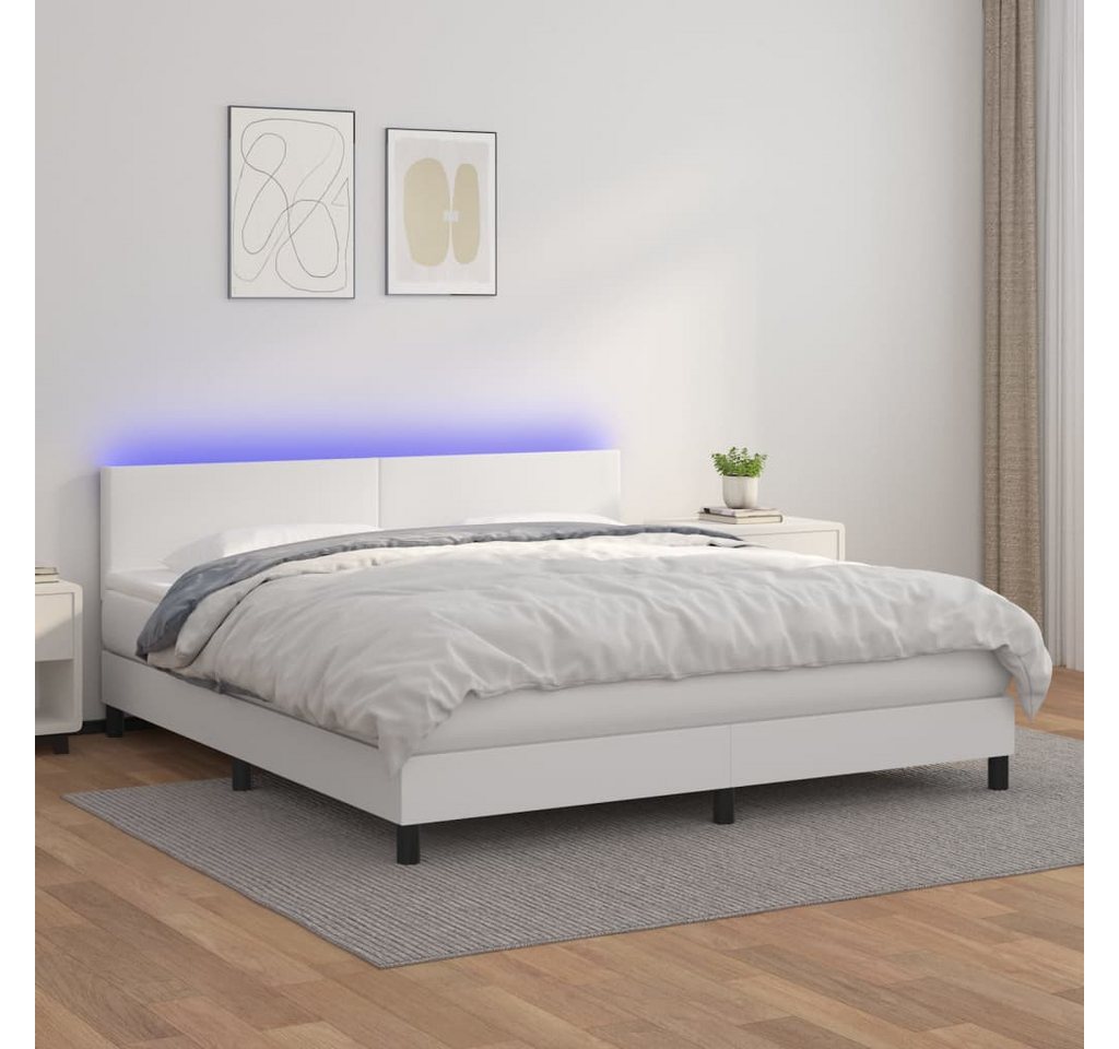 vidaXL Boxspringbett Bett Boxspringbett mit Matratze & LED Kunstleder (180 günstig online kaufen