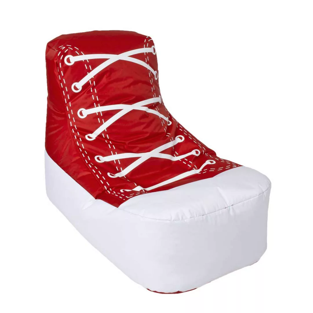 Sitzsack im Sneaker Design Rot Weiß günstig online kaufen