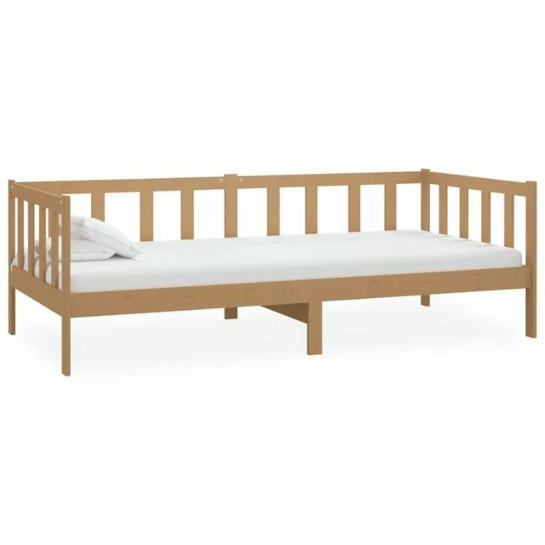vidaXL Bett Tagesbett Honigbraun Kiefer Massivholz 90x200 cm günstig online kaufen