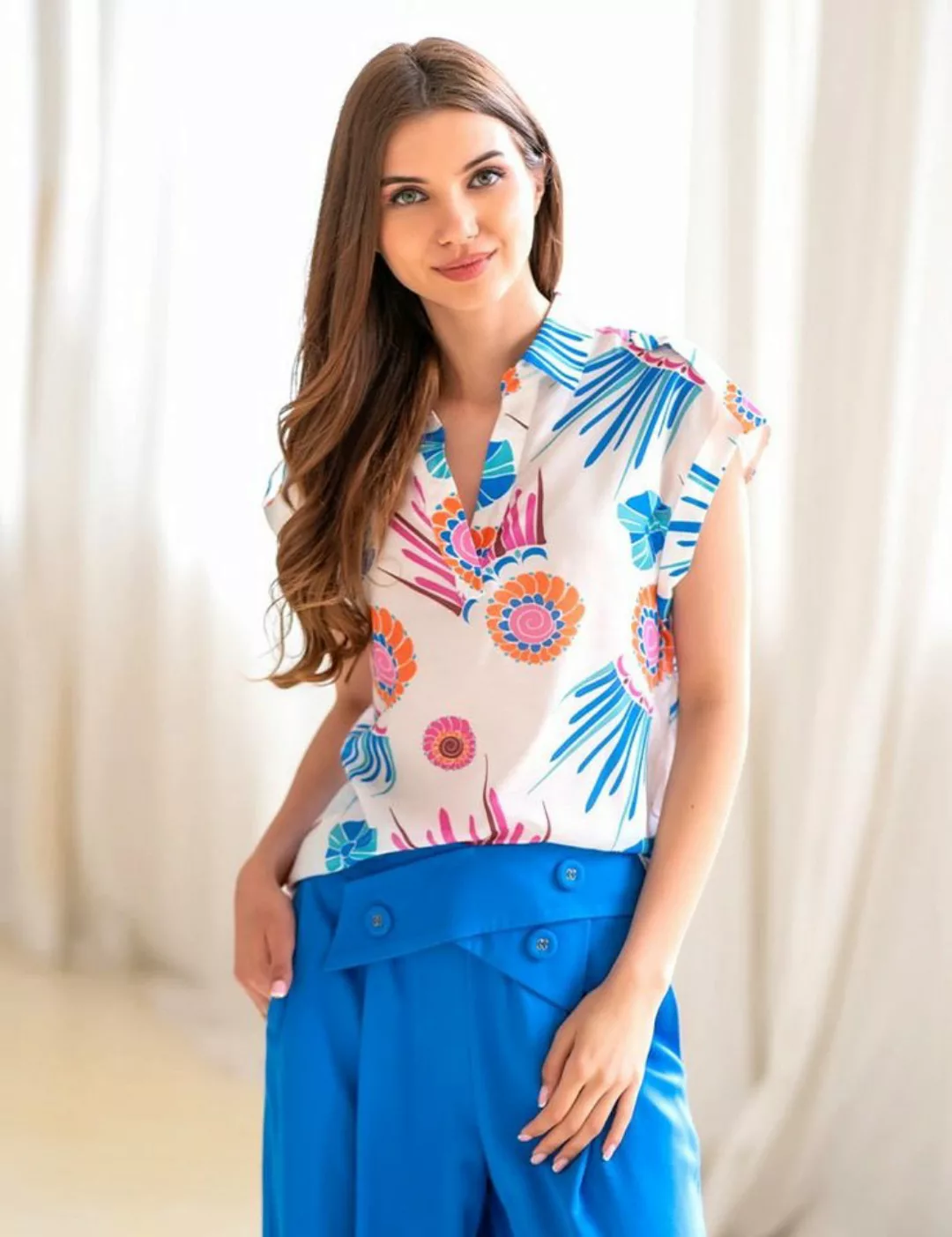 AGM PREMIUM T-Shirt Kasia Multicolor Atmungsaktiv günstig online kaufen