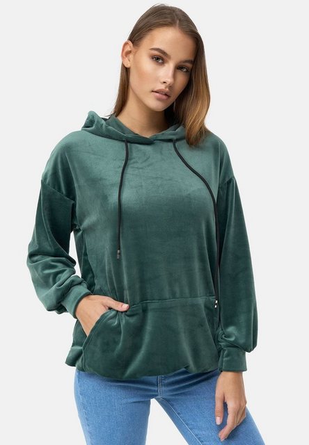 enflame Hoodie Langer Kapuzen Pullover Oversized Hoodie Kleid Velours Sweat günstig online kaufen