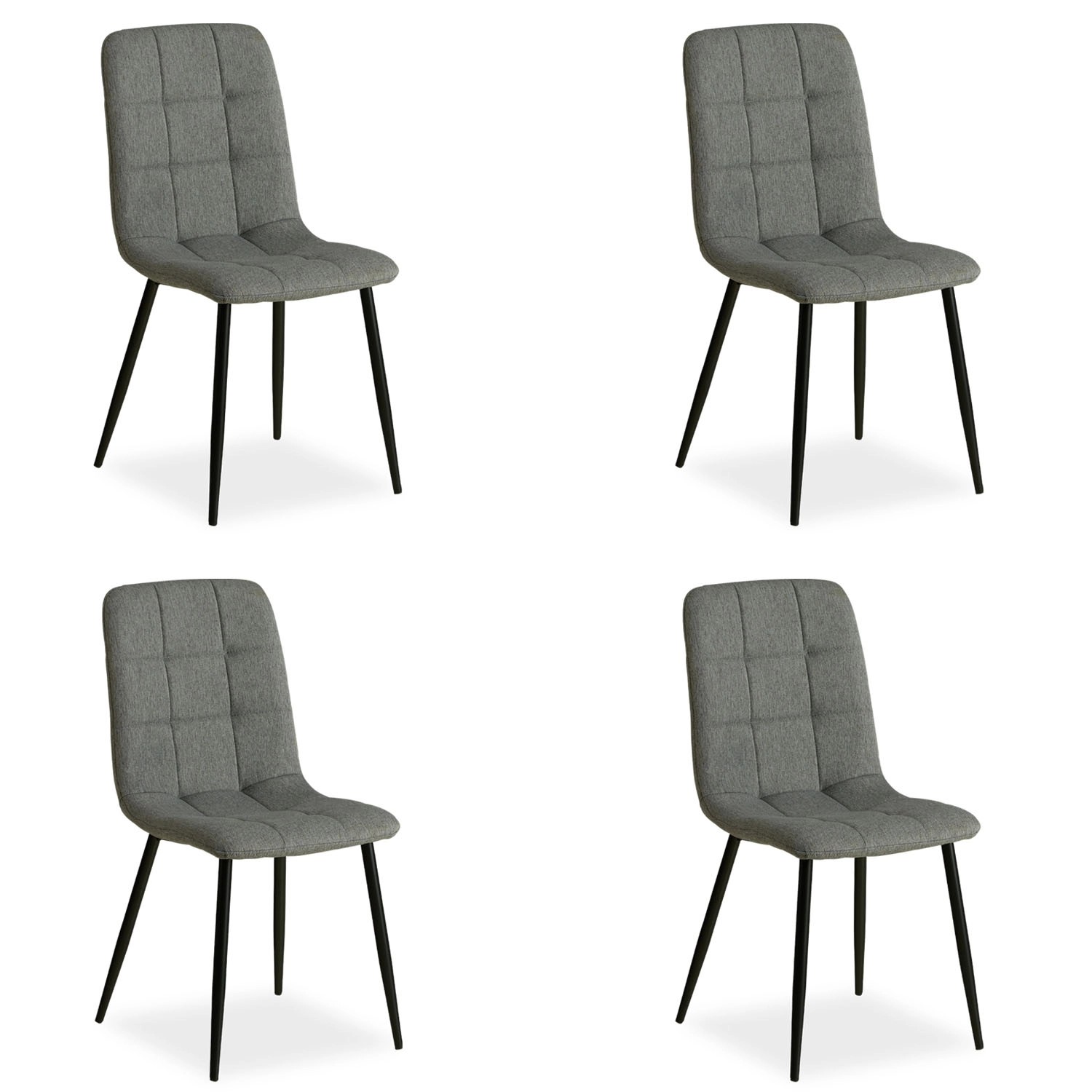 Homestyle4u Esszimmerstuhl 4er Set in Grau 2331 günstig online kaufen