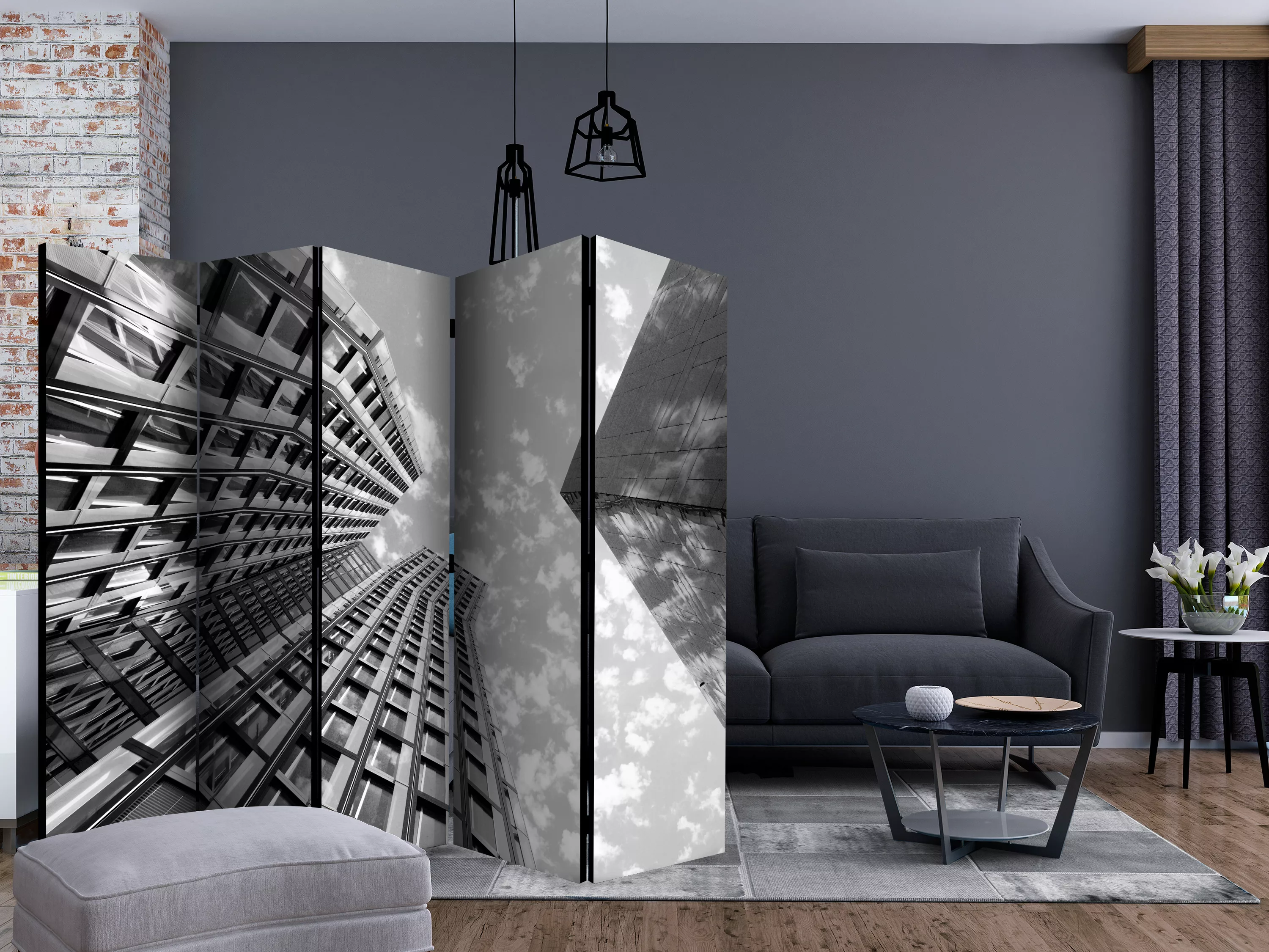 5-teiliges Paravent -  Reach For The Sky Ii [room Dividers] günstig online kaufen