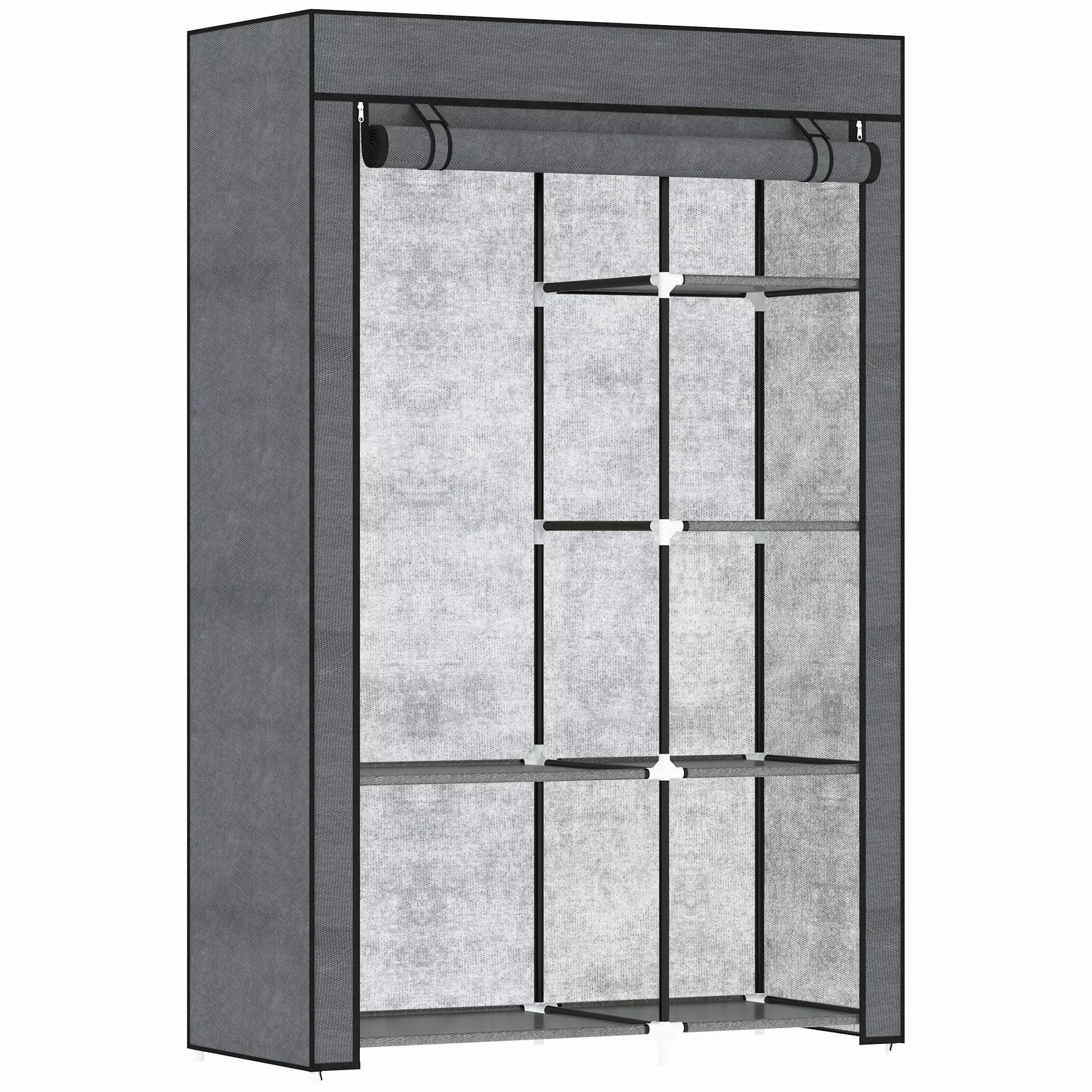 HOMCOM Stoffschrank Kleiderschrank mit Kleiderstange, 6 günstig online kaufen