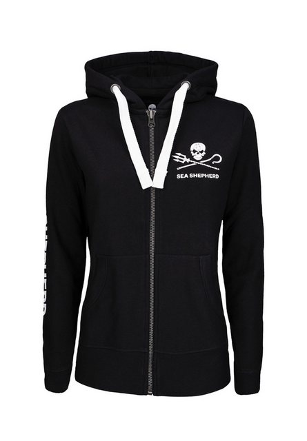 Sea Shepherd Sweatjacke Jolly Roger Kapuzenjacke mit Reißverschluss günstig online kaufen