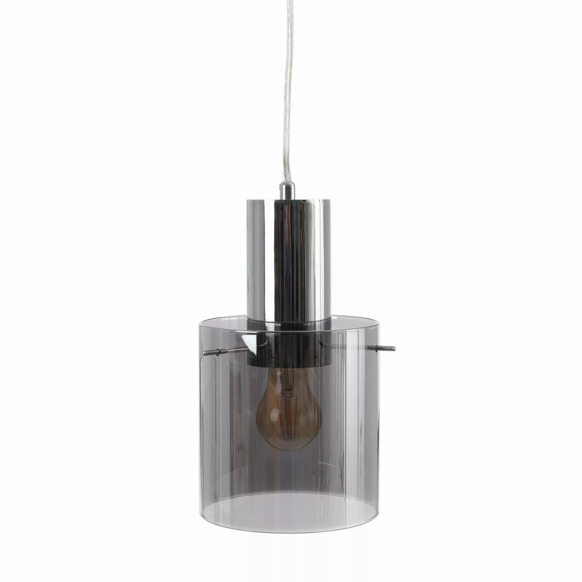 Deckenlampe 13 X 13 X 120 Cm Kristall Metall Silber günstig online kaufen