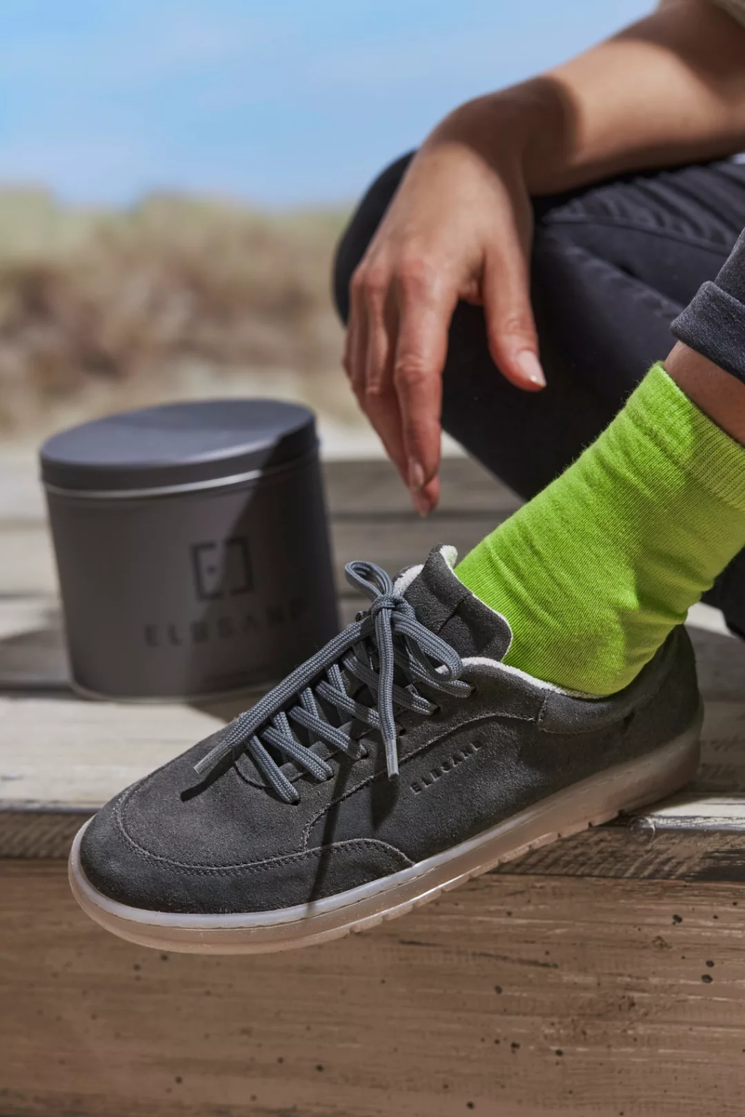 Elbsand Sneaker, Schnürhalbschuh, Freizeitschuh aus Leder mit Frottee Innen günstig online kaufen