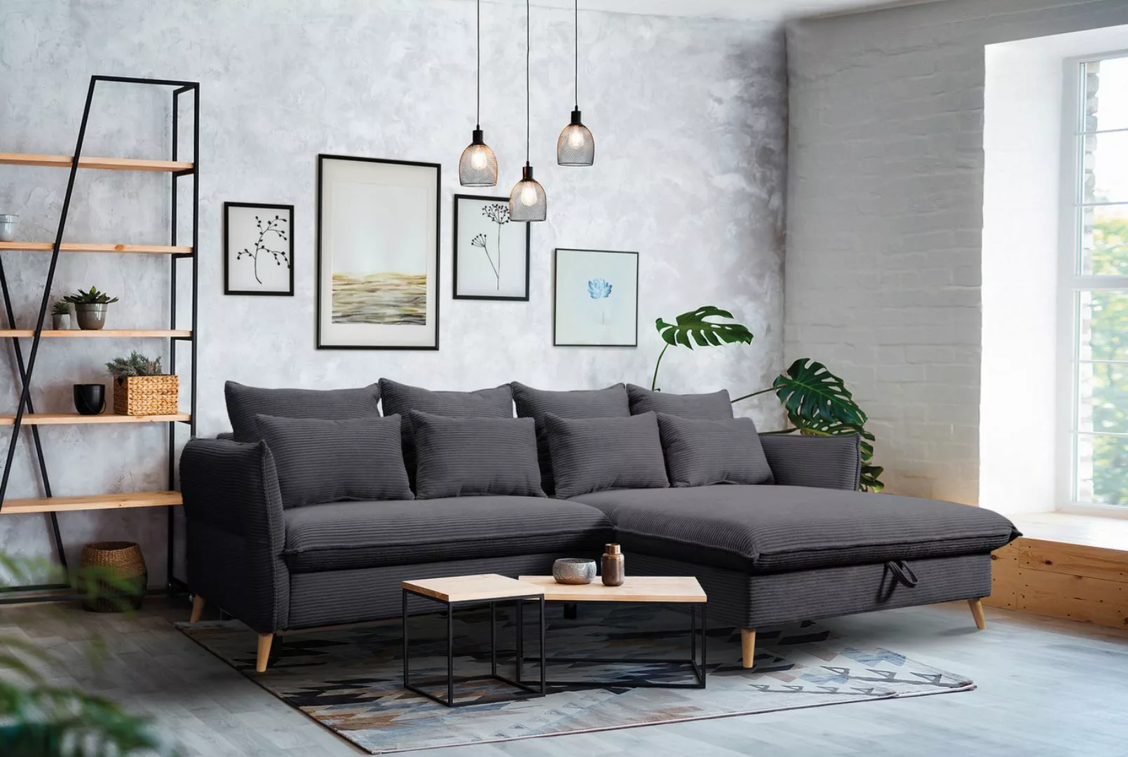 exxpo - sofa fashion Ecksofa "WALPY, elegant und modern, hoher Sitzkomfort, günstig online kaufen