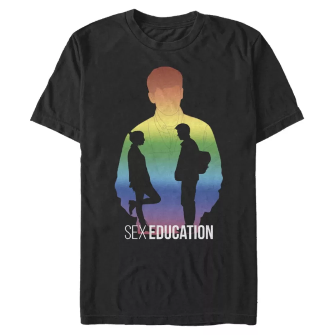Netflix - Sex Education - Otis & Maeve Rainbow Silhouette - Männer T-Shirt günstig online kaufen