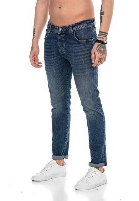 RedBridge Straight-Jeans im Used Look mit modischen Details für Alltag und günstig online kaufen