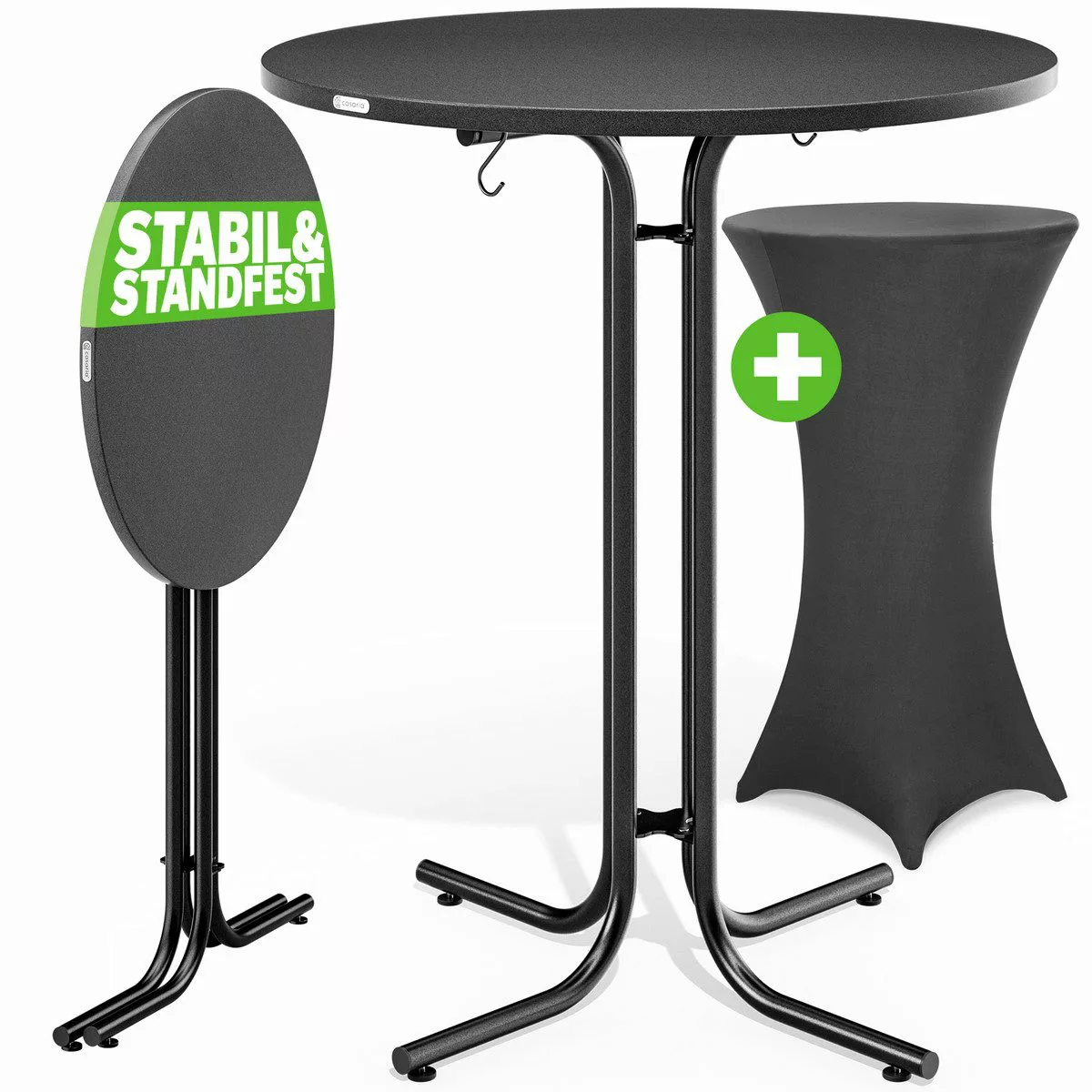 Casaria Stehtisch, Stehtisch mit Husse 80cm günstig online kaufen