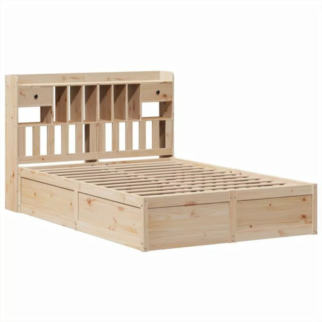 vidaXL Bettgestell Massivholzbett ohne Matratze 140x190 cm Kiefernholz Bett günstig online kaufen