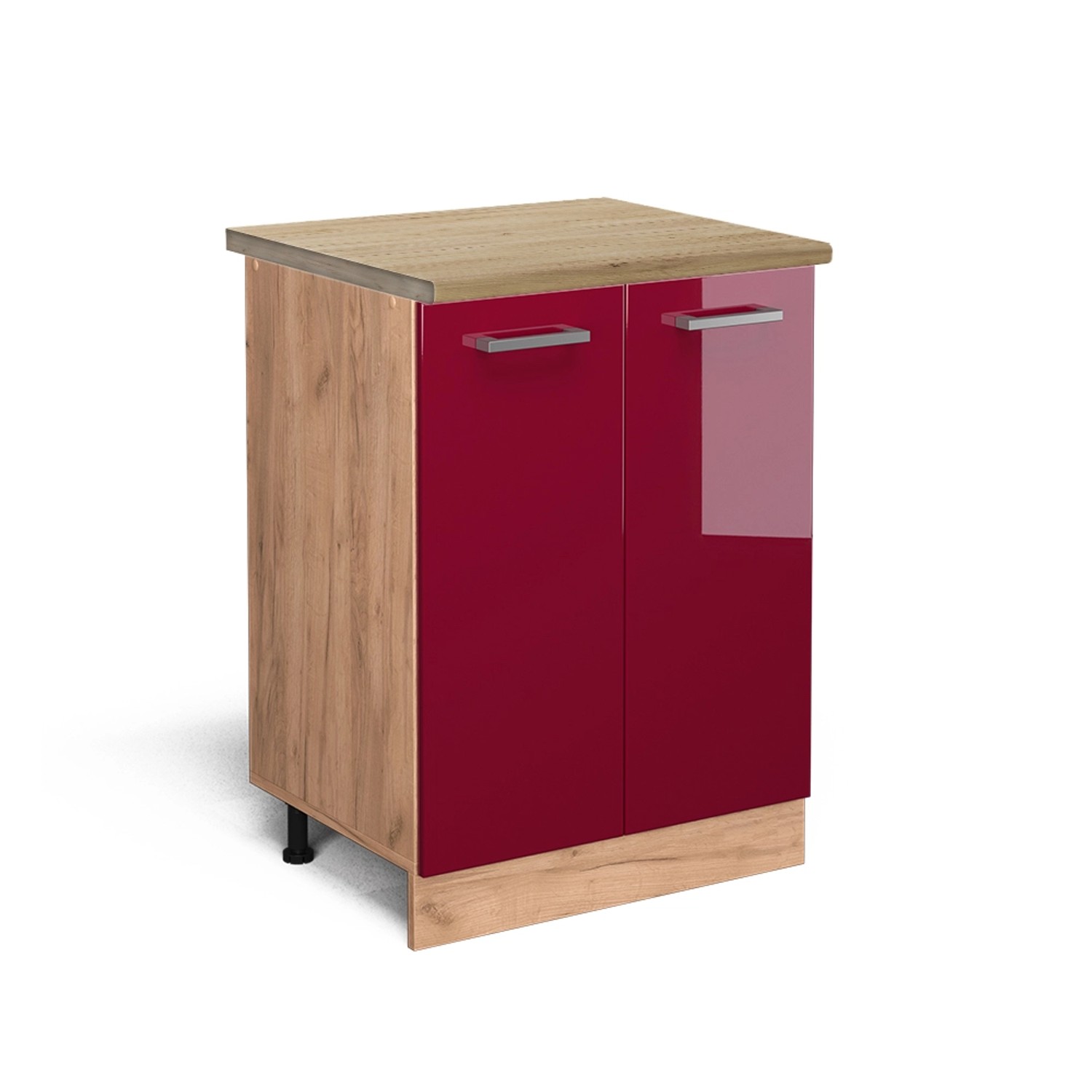 Vicco Unterschrank R-Line, Bordeaux Hochglanz/Goldkraft Eiche, günstig online kaufen