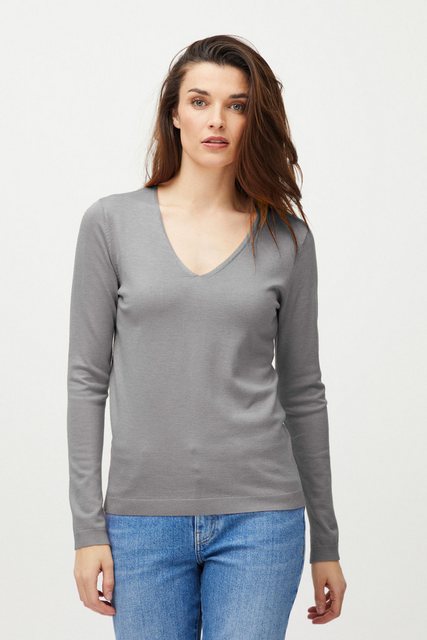 Pulz Jeans Strickpullover PZSARA Femininer Pullover mit V-Ausschnitt günstig online kaufen