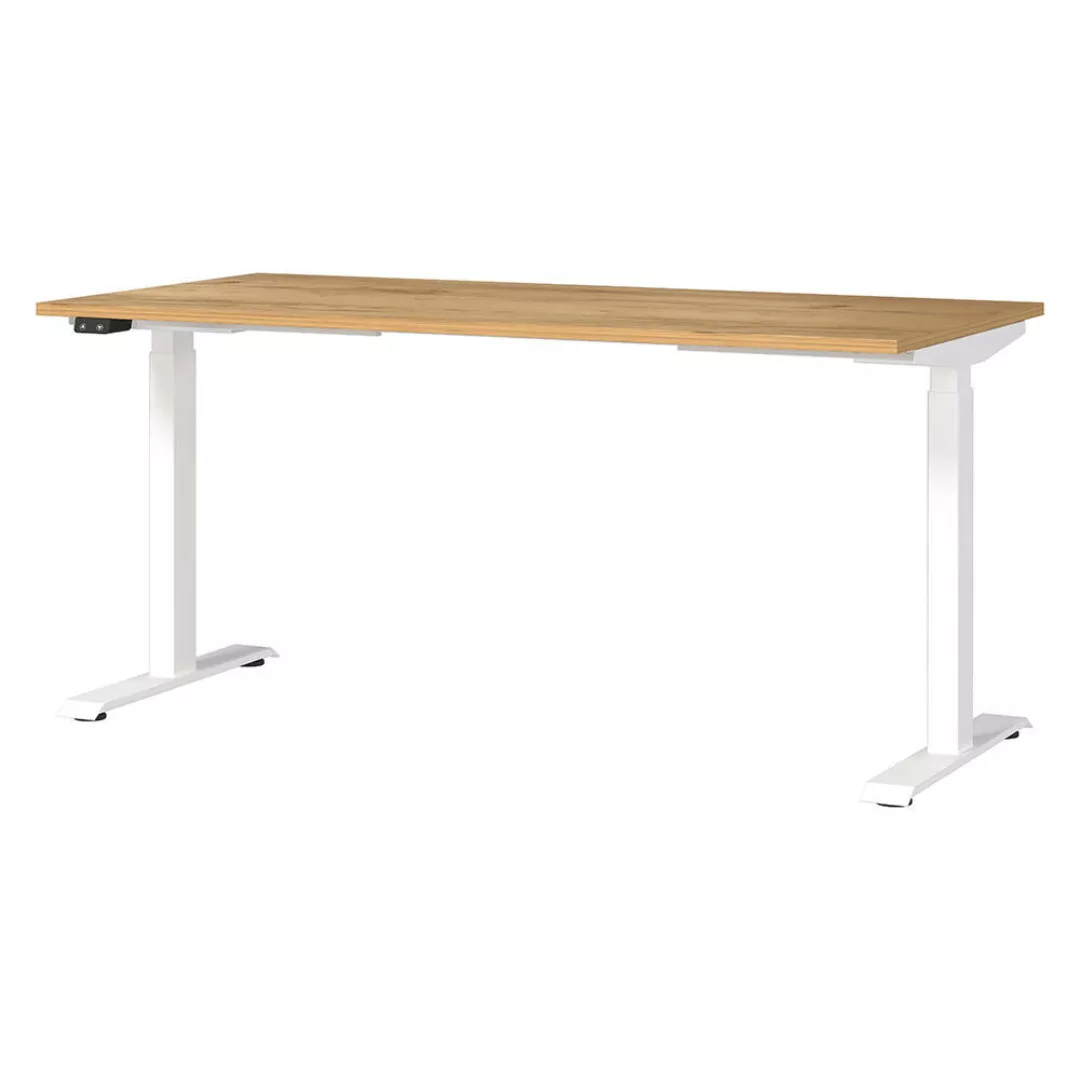 Schreibtisch 160cm, elektrisch höhenverstellbar, Eiche, MEMPHIS-01 günstig online kaufen