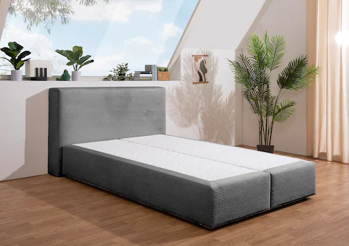 andas Boxspringbett "Åby", In Cord Bezug, wahlweise mit und ohne Matrazte e günstig online kaufen