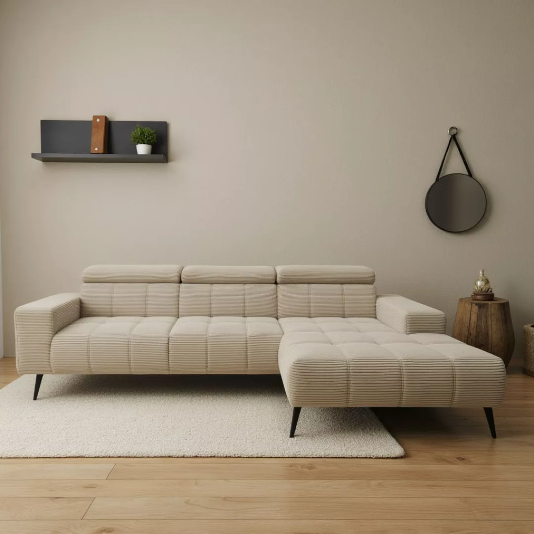 DOMO collection Ecksofa "Trento L-Form, mit Kufenfuß oder Einzelfuß", wahlw günstig online kaufen