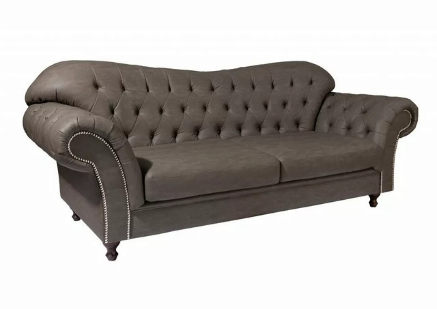 Massivmoebel24 Sofa Sofa 230x90x84 graubraun SHEFFIELD günstig online kaufen