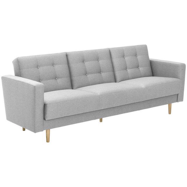 58 aufm Kessel Sofa 3-Sitzer mit Bettfunktion Kaisa Bezug Flachgewebe Esche günstig online kaufen