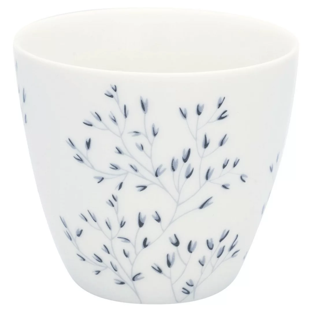 Greengate Latte Cup Ofelia White Tasse Steingut Weiß günstig online kaufen